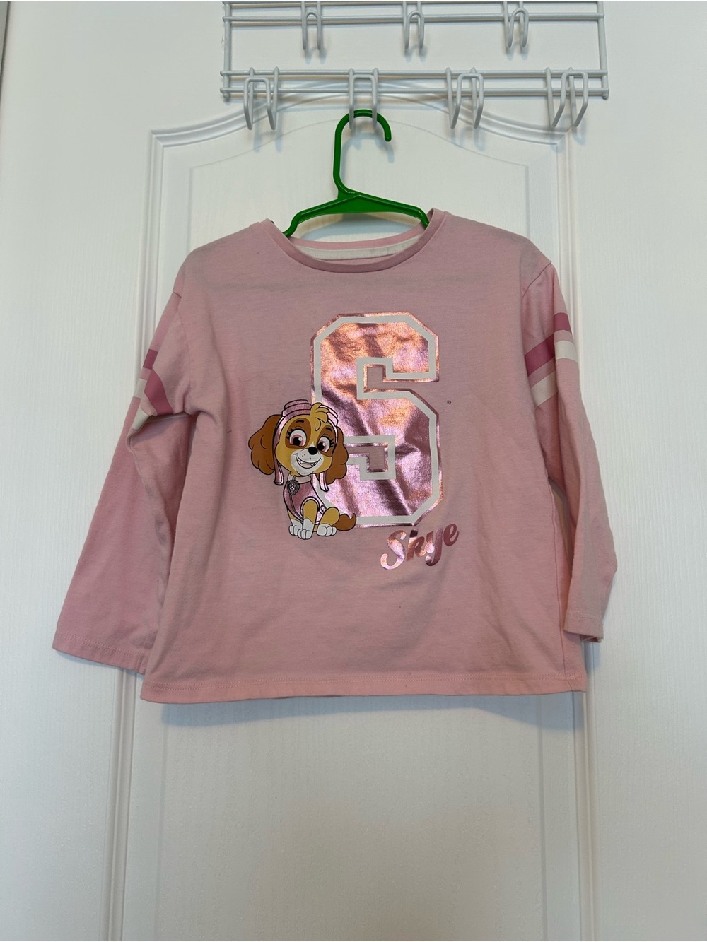 Paw Patrol Girls Pink Skye Long-Sleeve Tee